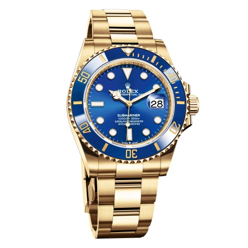 Gold rolex 2024 blue dial